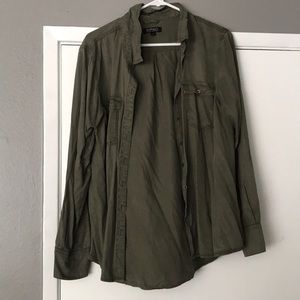 Buffalo David Bitton Long sleeve Army Green Shirt